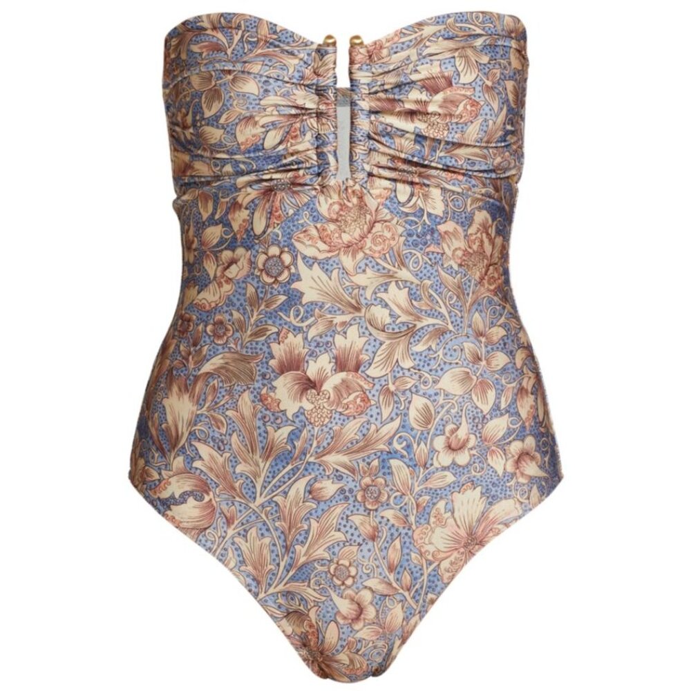 Zimmermann Women's Chintz Floral One-piece Swimsuit In Dusty Blue Floral
